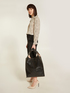 Snakeskin print faux-leather tote bag image number 3