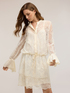 Robe chemisier en tulle brod&eacute; image number 2