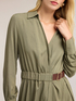 Vestito chemisier in twill drappeggiato image number 3