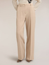 High-waisted palazzo pants with pleat image number 1