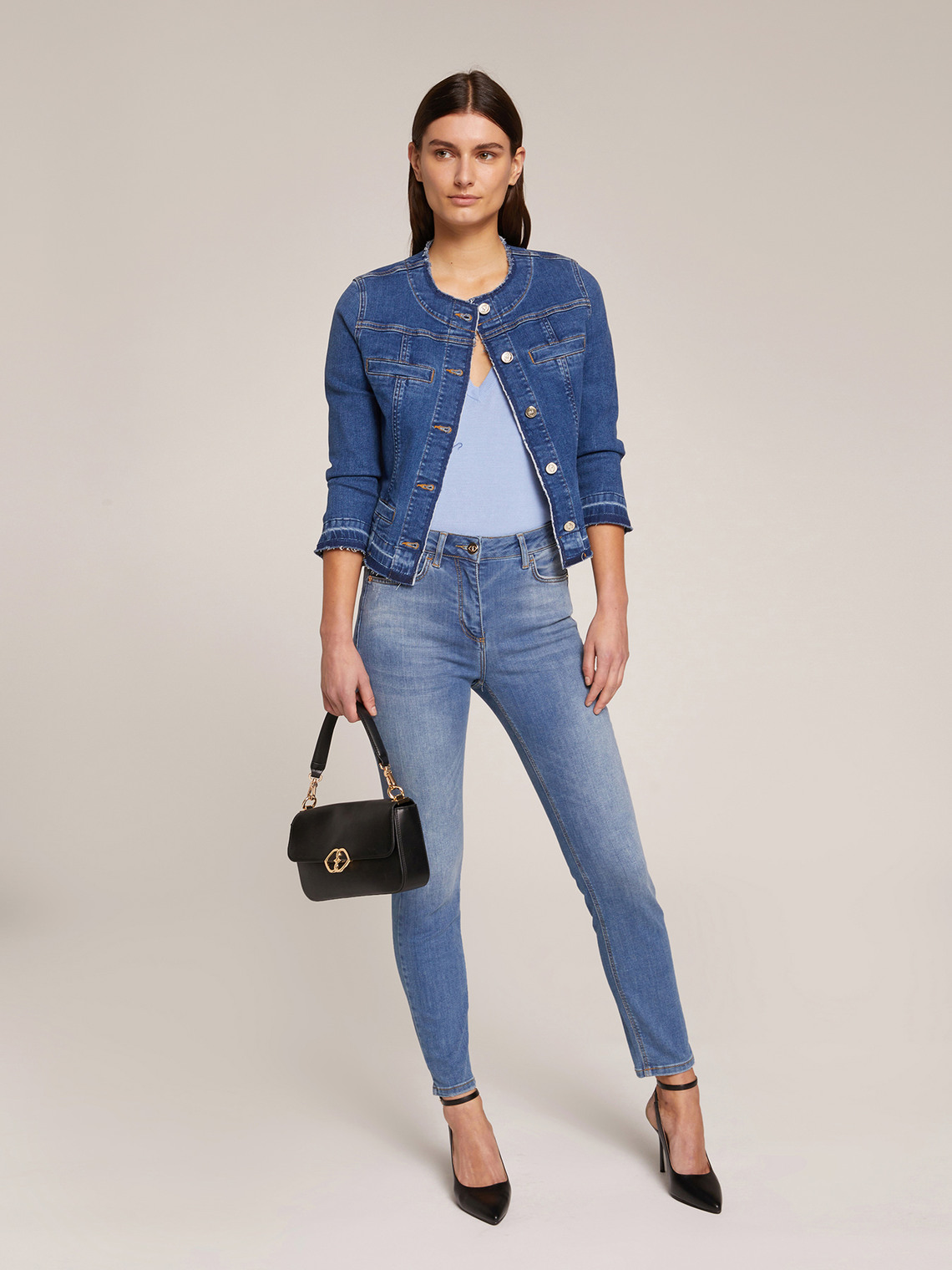 Giubbotto in denim blu medio - Motivi.com
