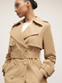 Short double-breasted trench coat image number 3