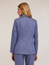 Blazer doppiopetto in tela di cotone image number 1