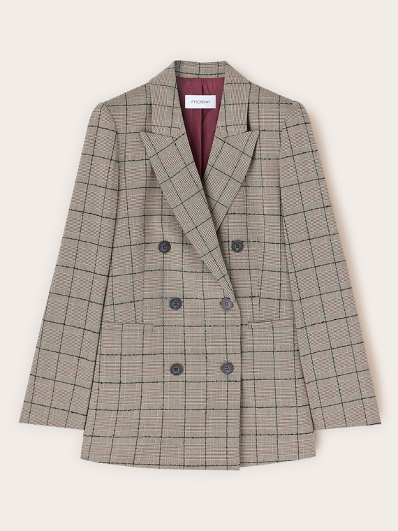 Strukturierter Blazer mit Prince-of-Wales-Muster