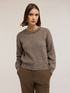 Maglia a coste misto lana con pietre image number 3