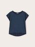 Two-tone cotton blend T-shirt image number 3