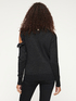 Angora blend turtleneck sweater with cut out feature image number 1