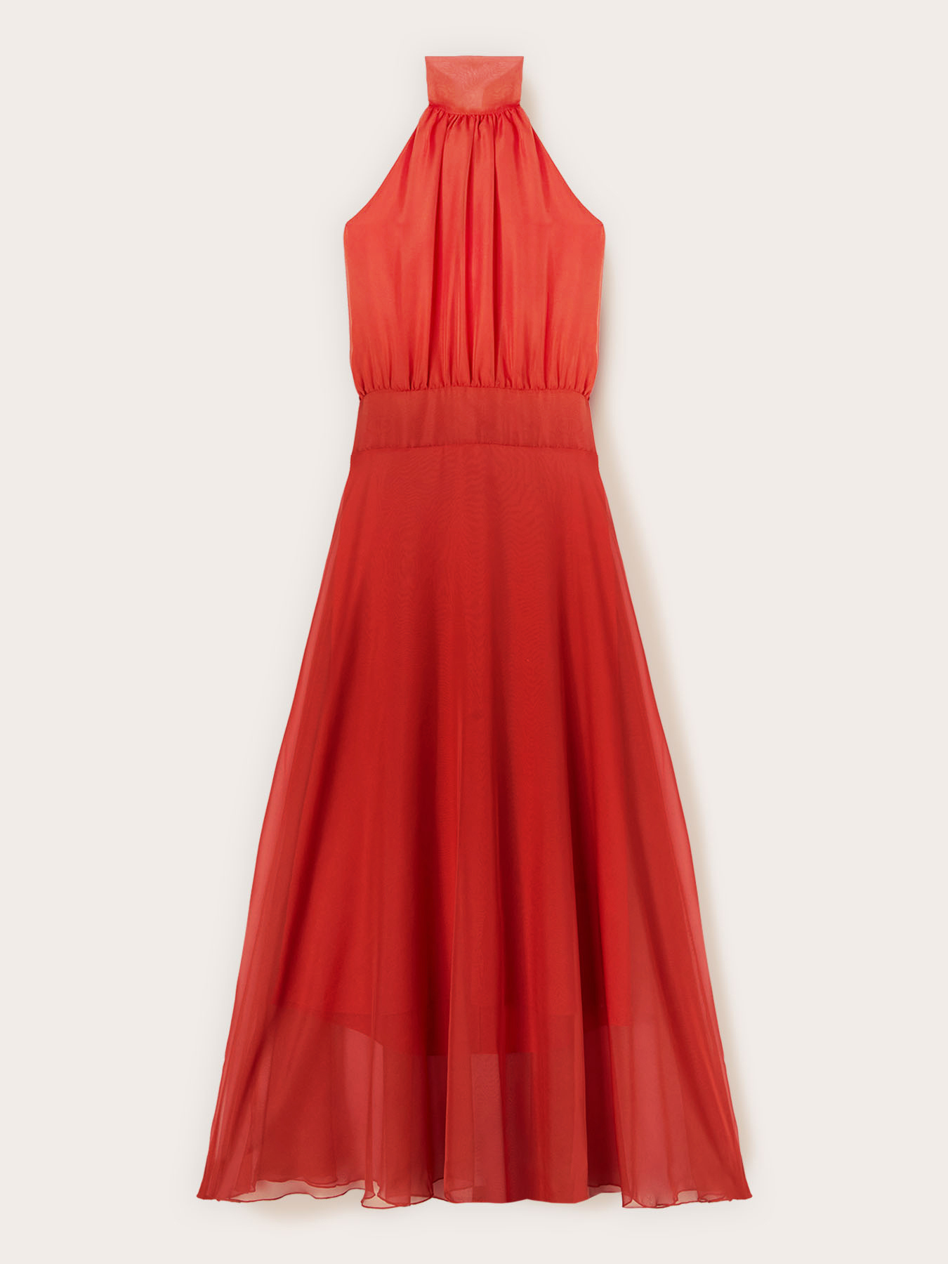 Robe longue en voile avec encolure dos-nu image number 4