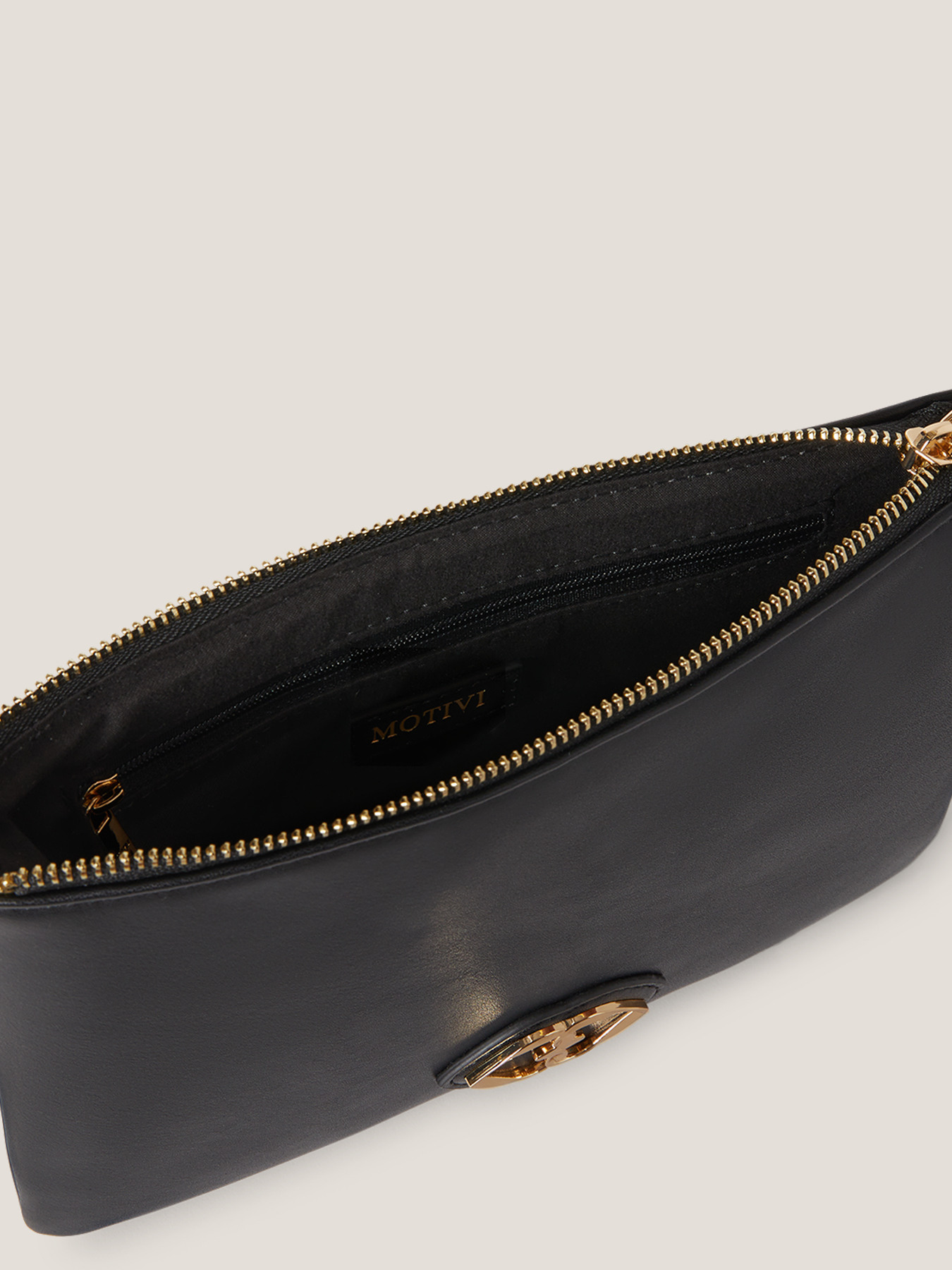 Flache Tasche aus glattem Lederimitat image number 4