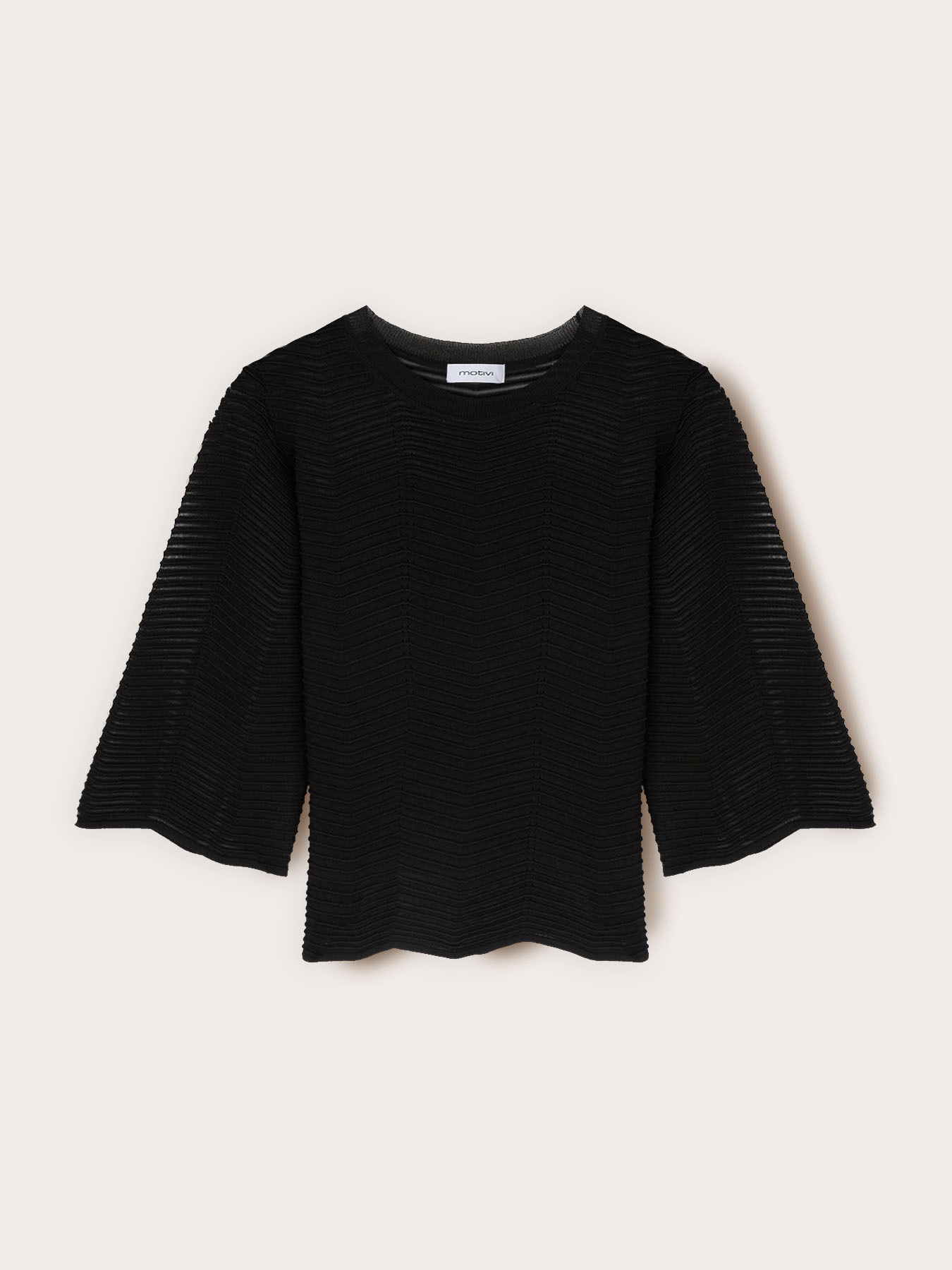 Openwork viscose blend sweater image number 4