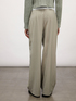 Wide pinstripe trousers with belt feature image number 1