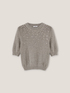 Maglia maniche corte misto angora con strass image number 3