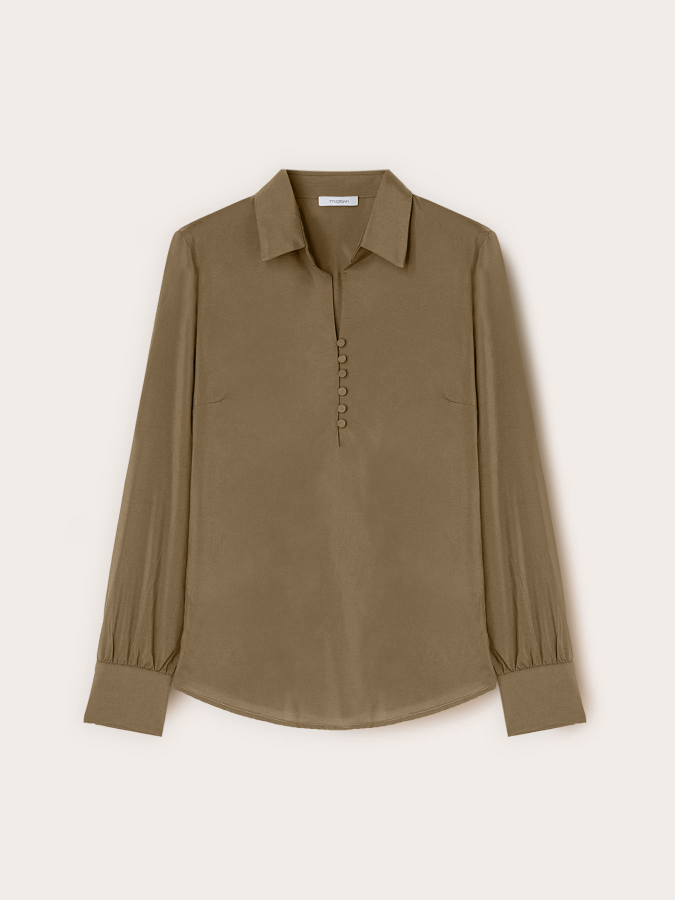 Blusa in raso con colletto image number 0