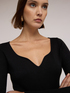 Knit tube dress with sweetheart neckline image number 3