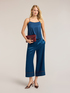 Satin top with contrasting trims image number 2