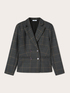 Short structured double-breasted check jacket image number 4