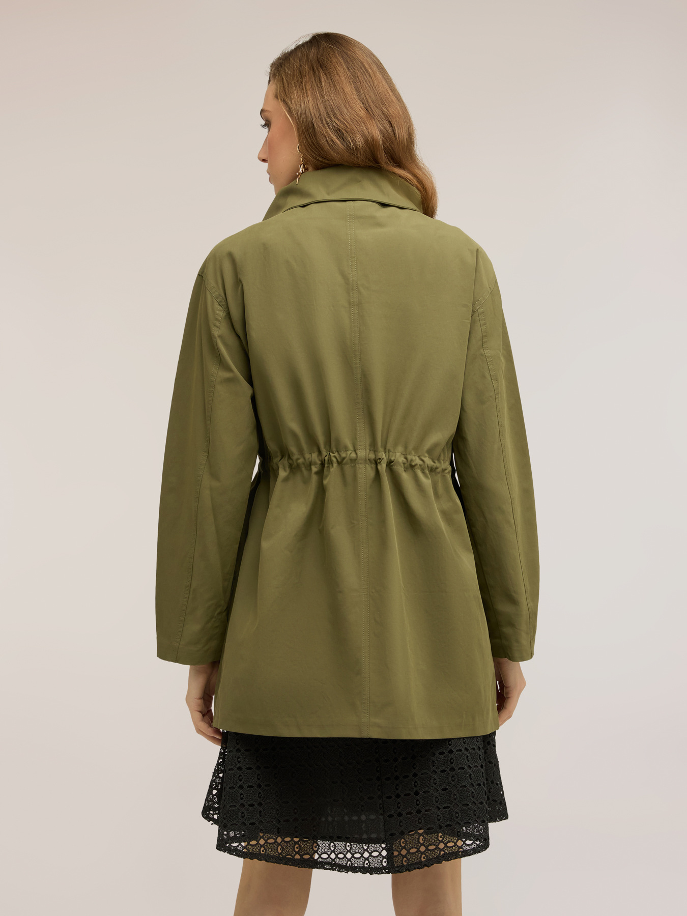 Parka con coulisse misto cotone image number 1