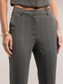 Pinstripe slim trousers in yarn-dyed fabric image number 3