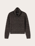 Heavyweight knit turtleneck with lurex thread image number 4