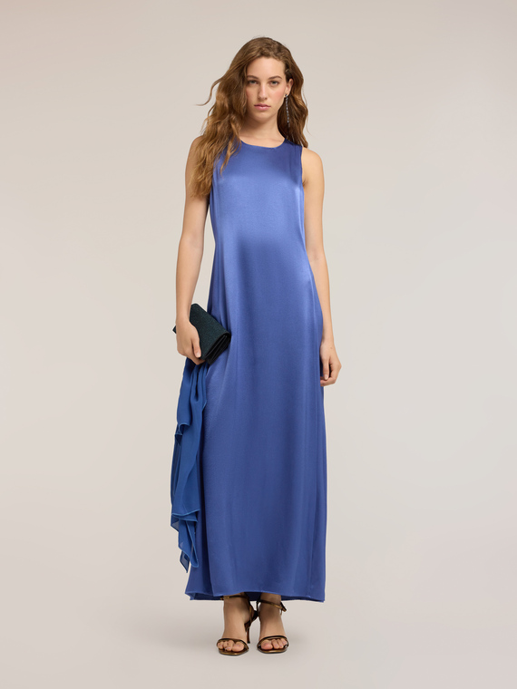Langes A-Linien-Kleid aus Satin