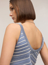 Striped lurex blend knit top image number 3