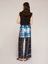Wide-leg trousers with tie-dye pattern image number 1
