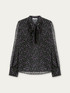 Blouse avec n&oelig;ud avec imprim&eacute; fleurs image number 3
