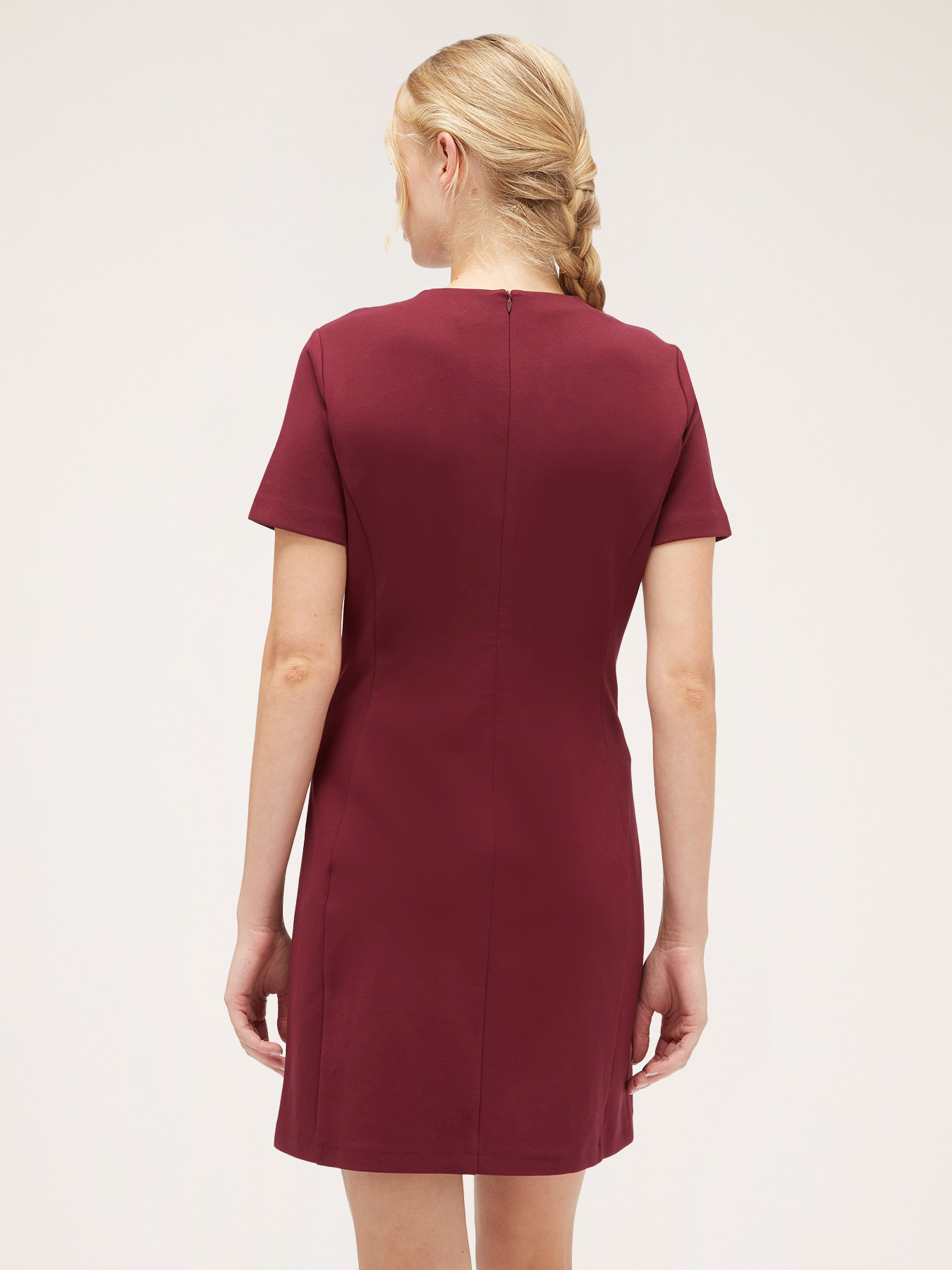 Mini dress with button feature image number 1