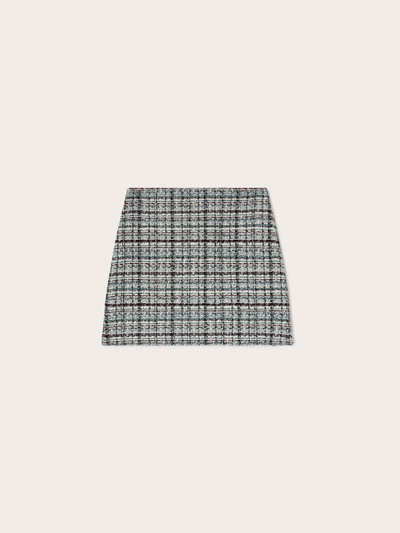 Minirock aus Tweed mit Karomuster