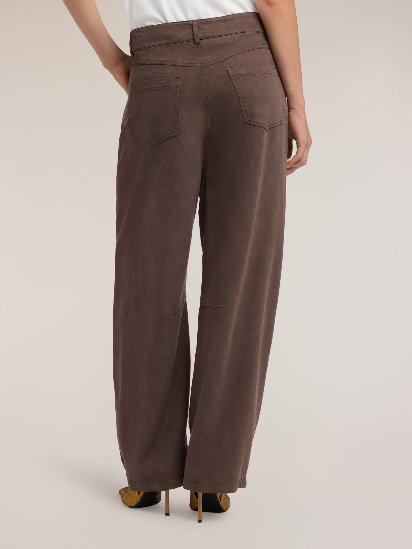 Pantaloni barrel in lyocell image number 1