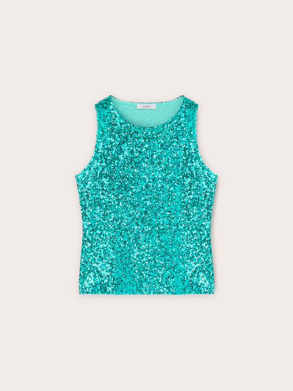 Fully sequinned top