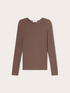 Ribbed T-shirt in modal blend image number 3