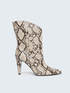 Snake print ankle boots image number 1