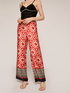 Ethnic patterned wide-leg trousers image number 3