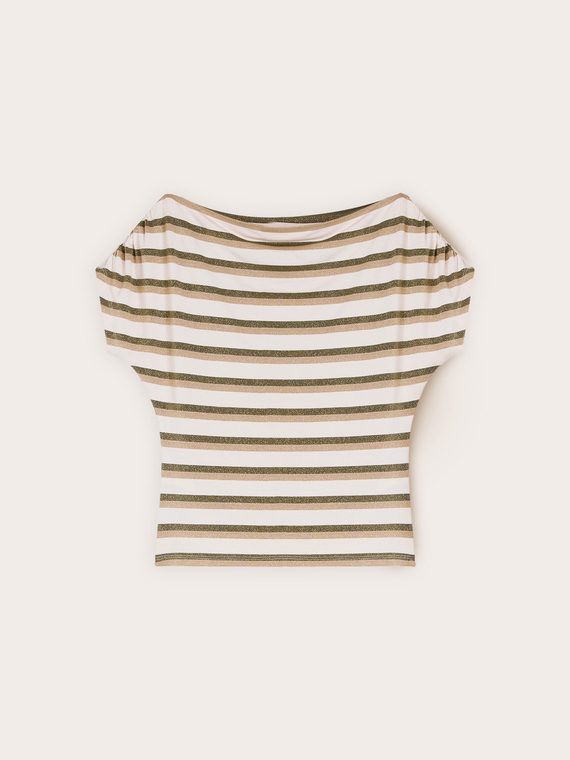 Lurex-Streifenshirt