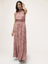 Robe longue &agrave; l&rsquo;am&eacute;ricaine en satin jacquard image number 3