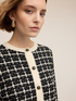 Check knit cardigan with buttons image number 2