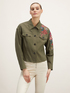 Jachetă scurtă cu broderie florală image number 0