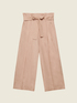 Pantaloni cropped in lino viscosa image number 3