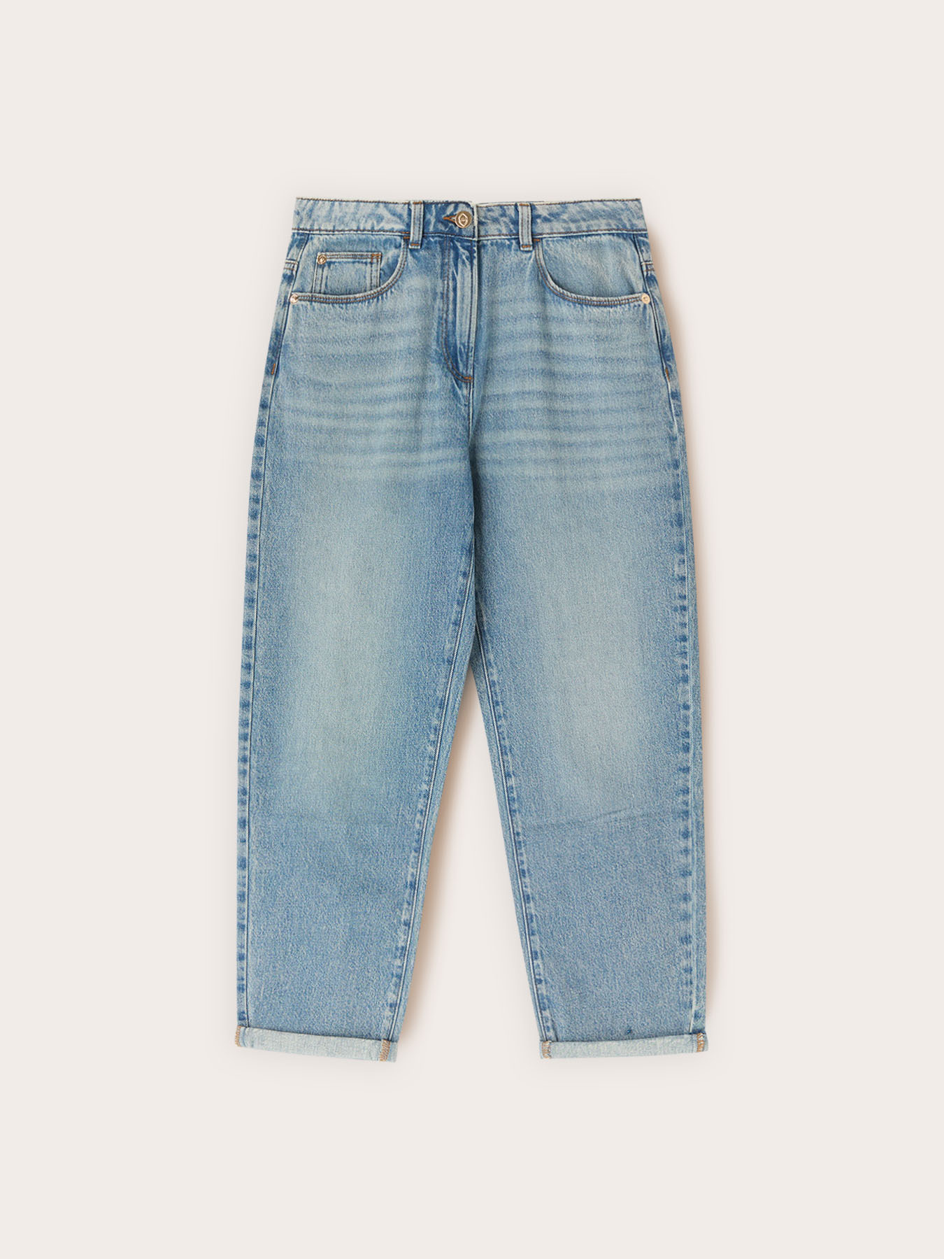 Boyfriend jeans with turn-up image number 0