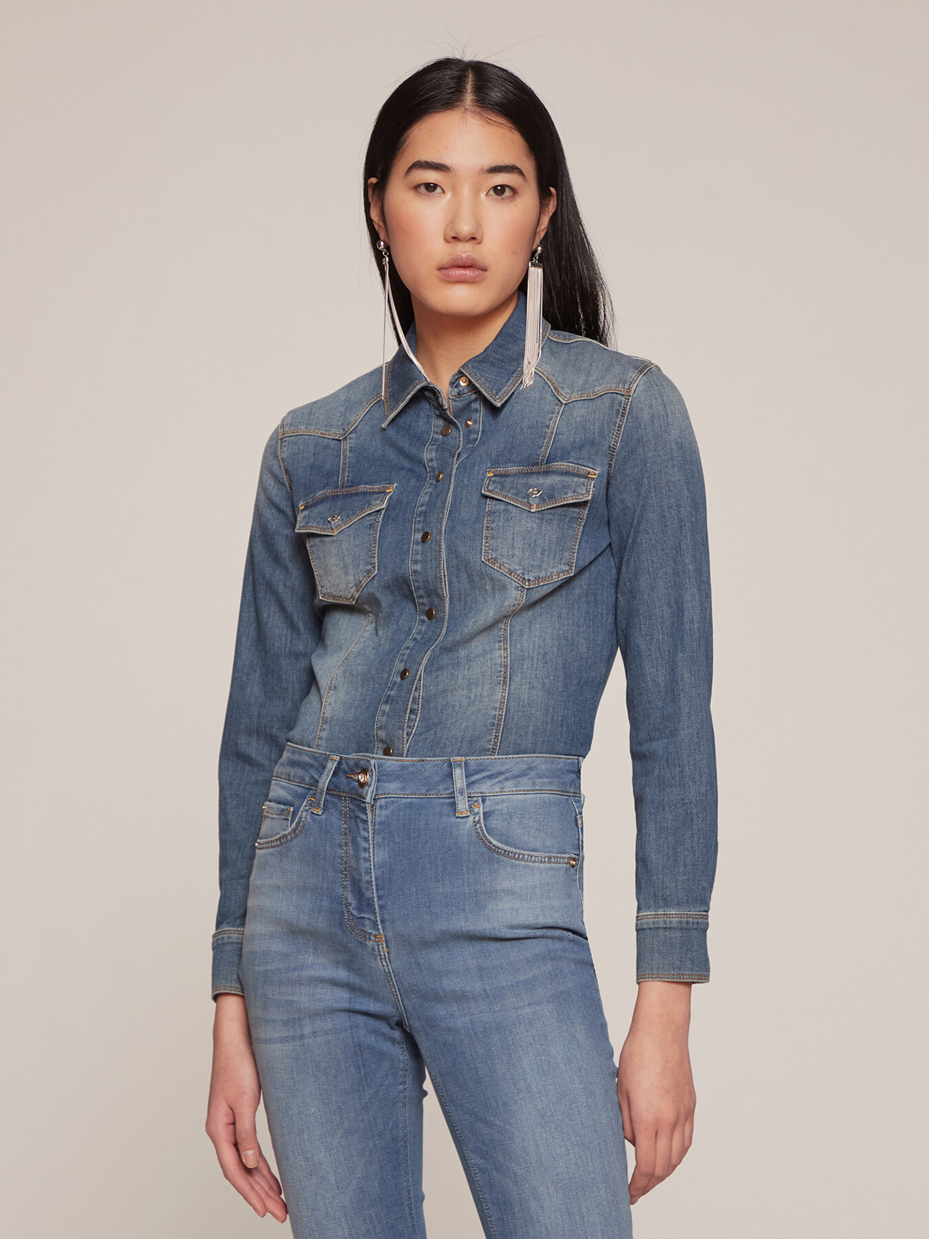 Denim shirt image number 0