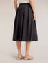 Midi skirt in poplin with pleats image number 1