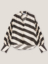 Oversized striped satin shirt image number 4