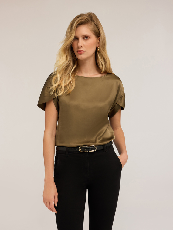 Chemisier avec manches à pétales