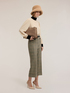 Cropped yarn-dyed check pattern trousers image number 3