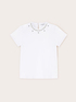T-shirt with stone-embroidered neckline image number 5