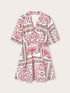 Foulard-patterned flared short dress image number 5