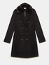 Cappotto doppiopetto con pelliccia sintetica image number 3