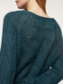 Mohair blend cable pattern sweater image number 2