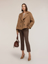 Manteau crois&eacute; en drap de laine m&eacute;lang&eacute;e image number 2
